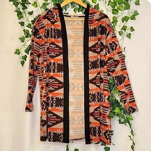 Hug+. Aztec Cardigan. Size Med/Large. EUC